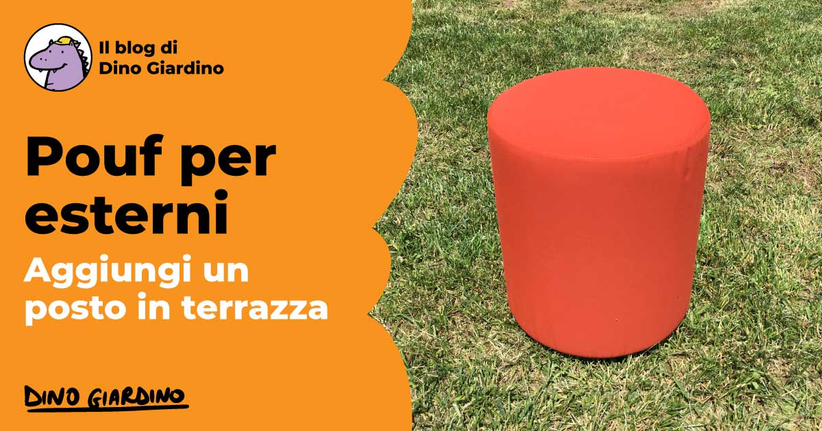pouf per esterni dino giardino