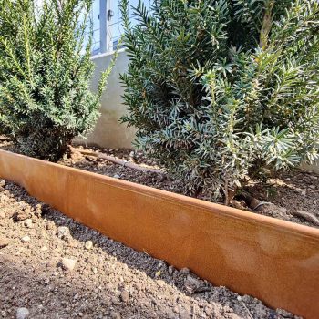 Bordura in acciaio corten