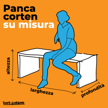 Panca corten personalizzata