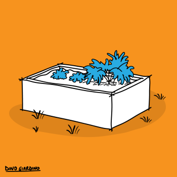 Vasca senza fondo in acciaio corten