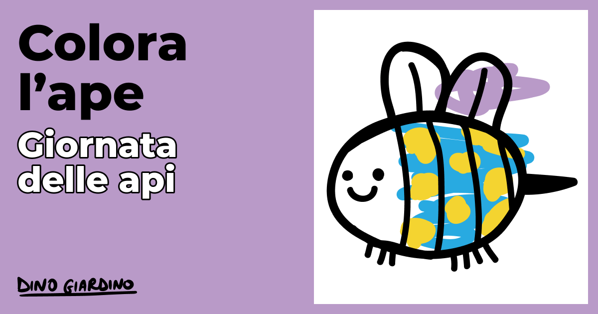 colora l'ape per giornata delle api