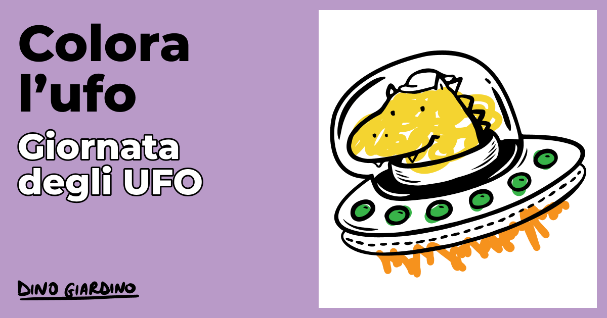 disegno ufo dino giardino