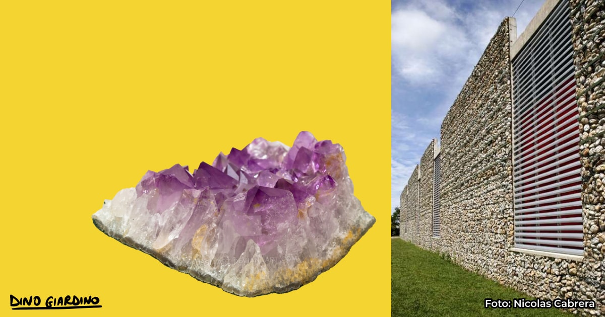 architettura gabbioni sassi Biblioteca Pubblica di Villanueva