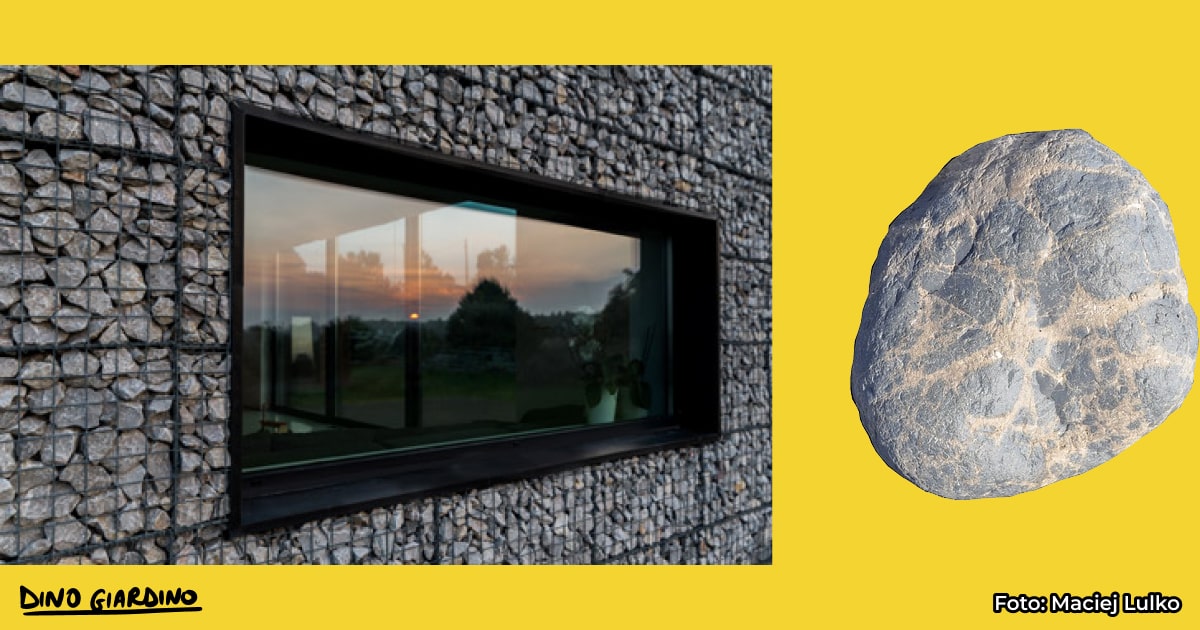 architettura gabbioni sassi Casa di Kropka Studio