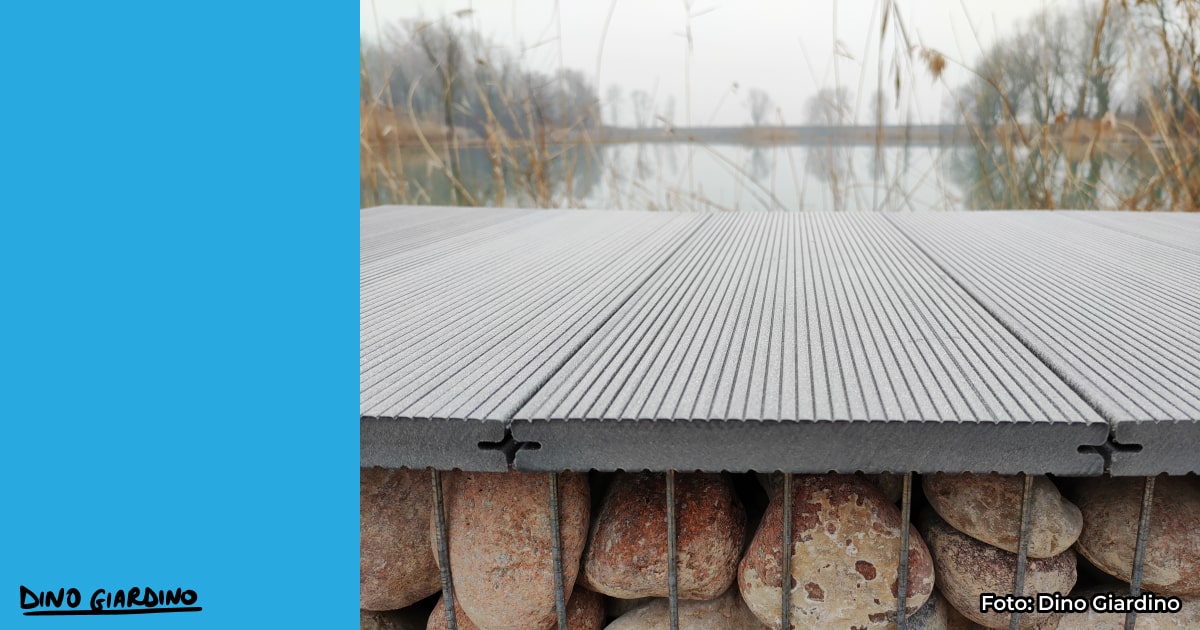 sedute con gabbioni per giardino